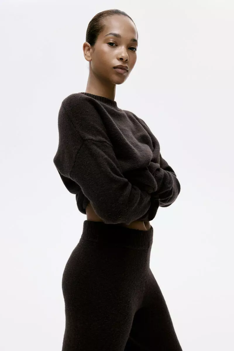 Fine-knit trousers