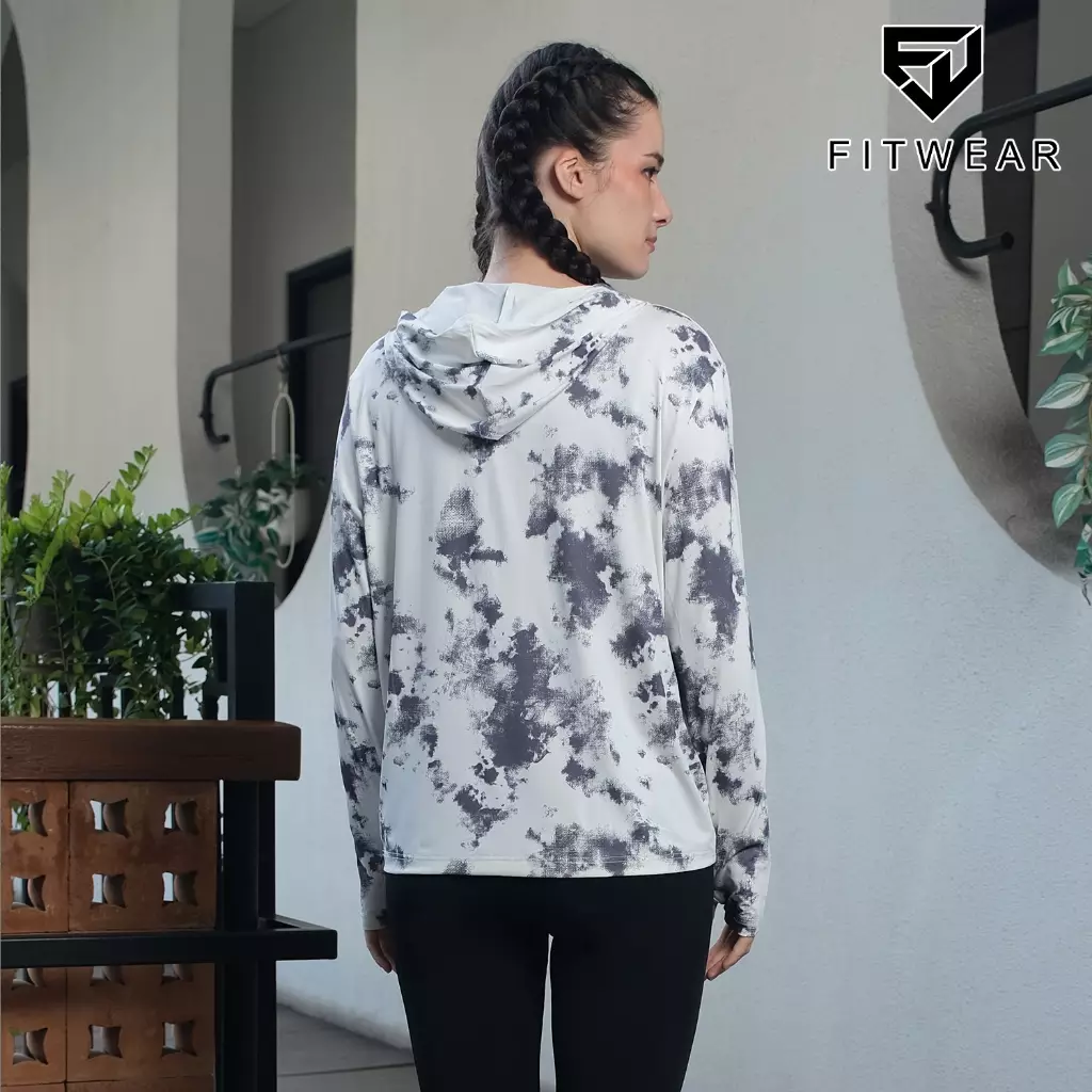 Fitwear Jaket / Jacket Olahraga Oversize Wanita TYLA DRYFIT POCKET - TIE DYE