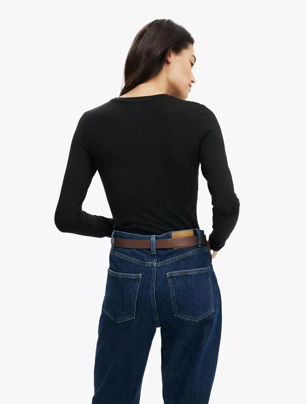 Cotton On -  Pakaian Wanita  - All Day Crew Long Sleeve - Black