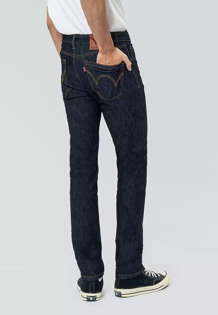 802 Slim Fit Twill Stretched Jeans DARK NAVY Celana Denim Pria