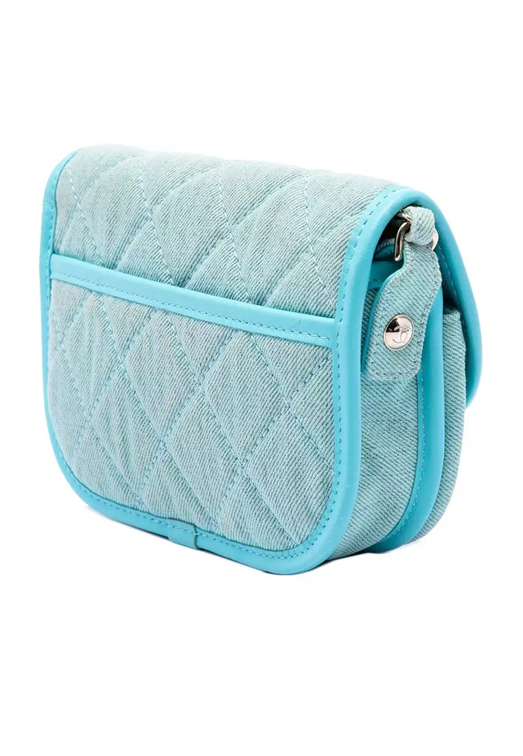 Pre-Loved Chanel Mini Cc Quilted Denim Messenger Flap