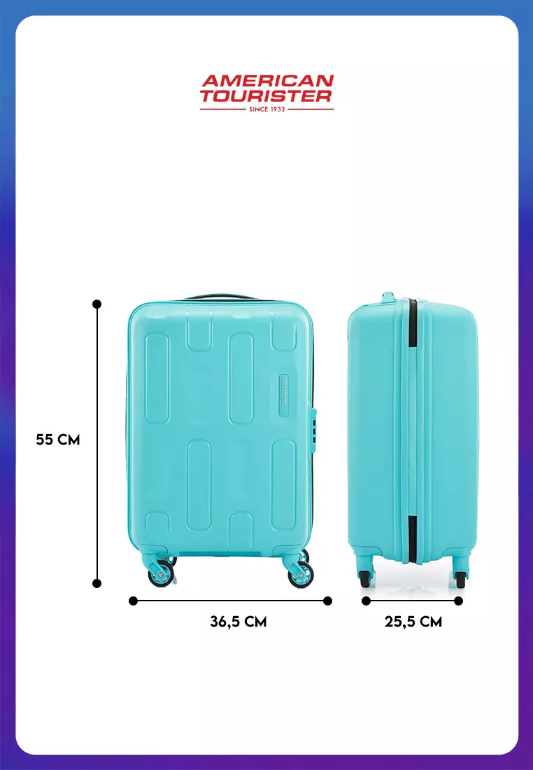 American Tourister Koper Hardcase Ellipso Cabin 20inch - Aqua Blue