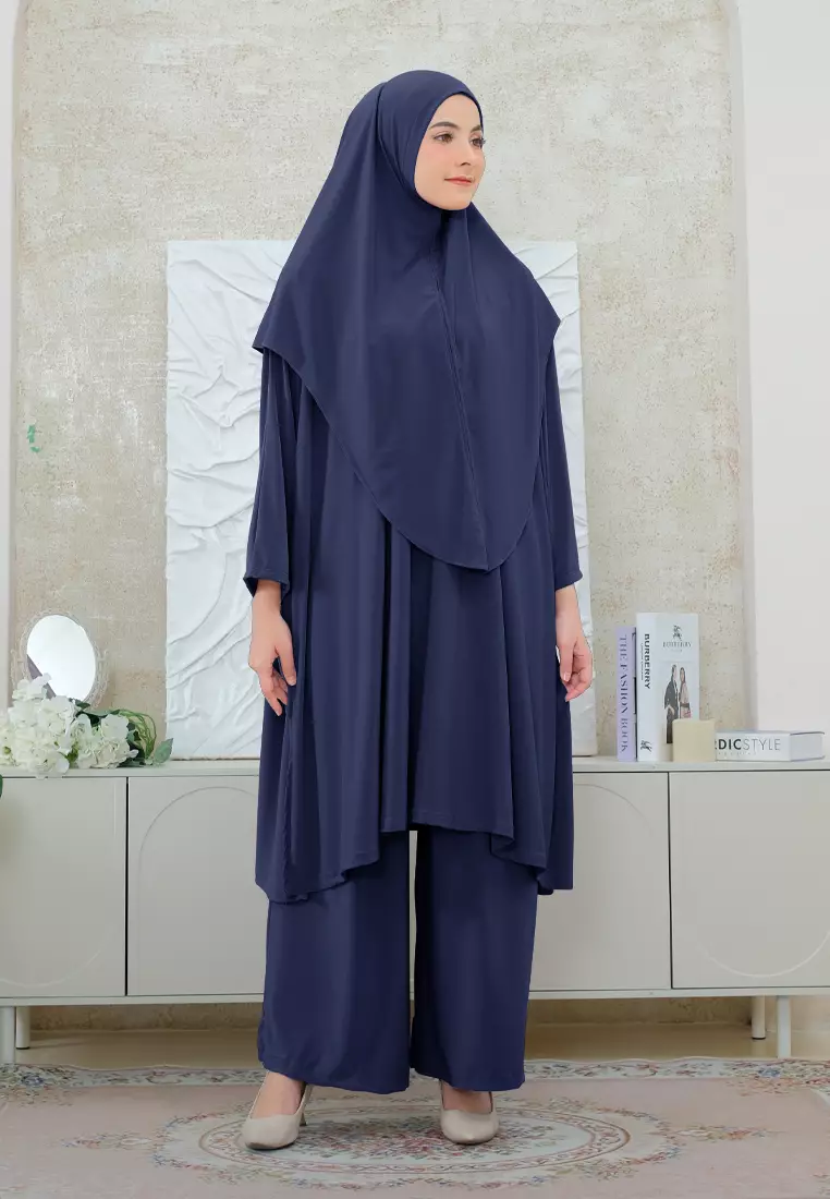 Cotton Bee - Lunara Tunik Set | Tunik Kulot Khimar | Setelan Wanita - XL