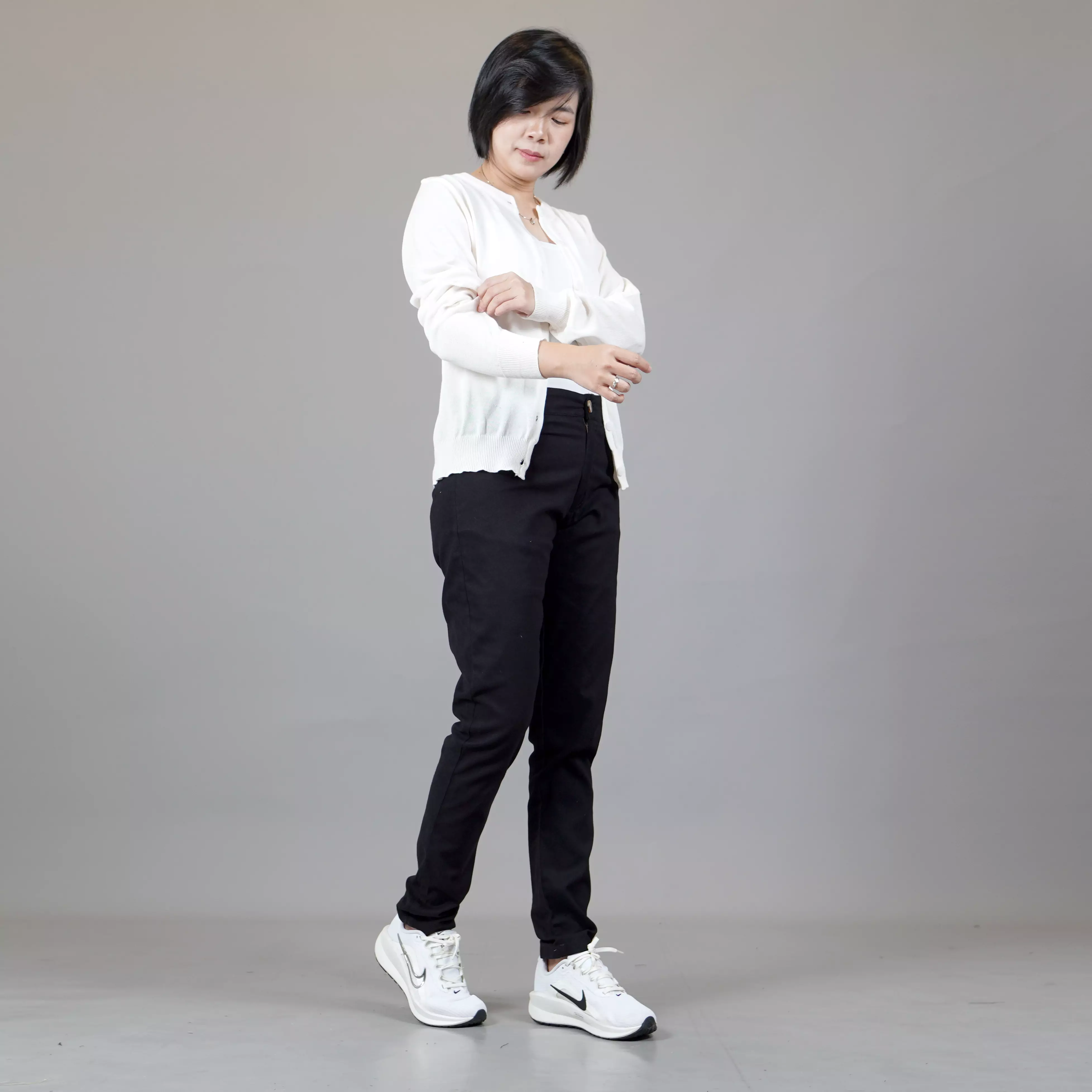 SANDRA Casual Woman Cardigan Korean Style - Broken White