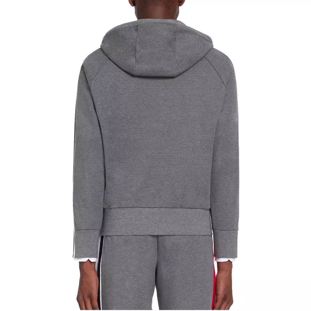 Interlocking RWB Stripe Hoodie Medium Grey