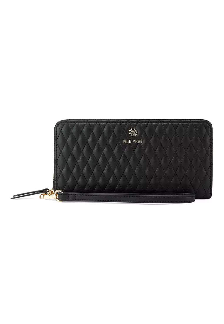 Buy Nine West Slg Zip Around Wristlet Wallet Black 2024 Online