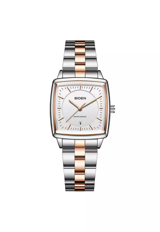 Jam Tangan Wanita Original Full Luminous Kuarsa Fashion Classic Tali Stainless Steel Jam Tangan Cewek rosewhite