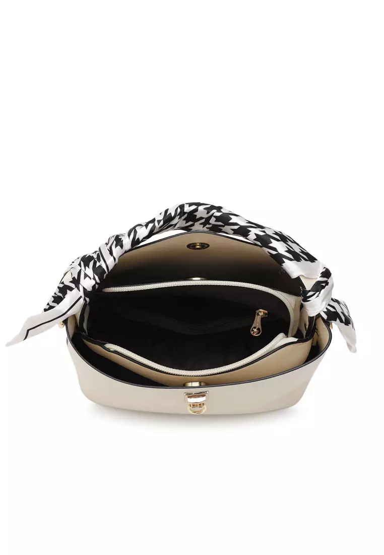 Women's Chain Top Handle Bag / Sling Bag / Crossbody Bag / Shoulder Bag - Beige