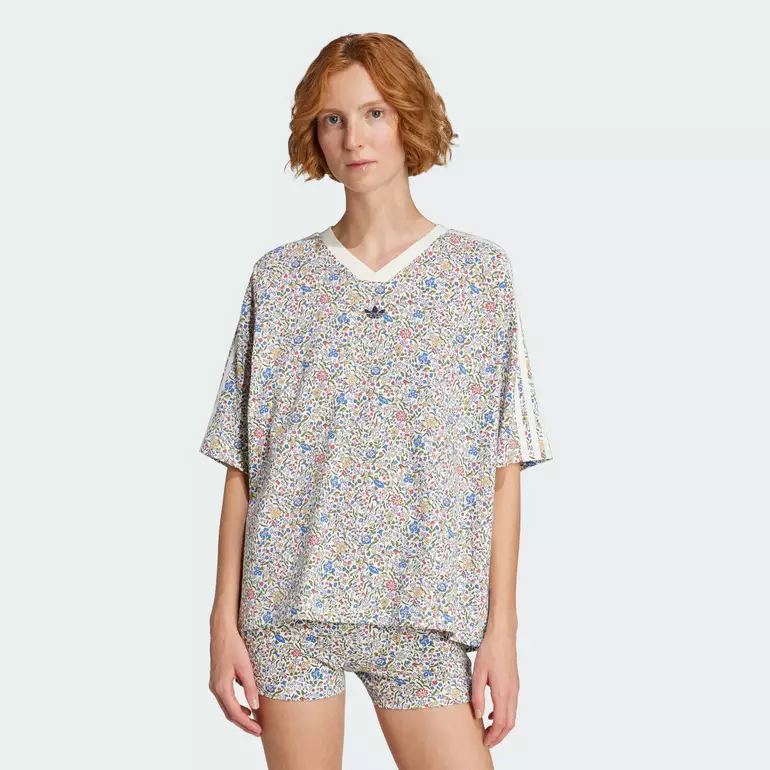 Lifestyle Originals x Liberty London AOP Boyfriend Tee Women White JY2904
