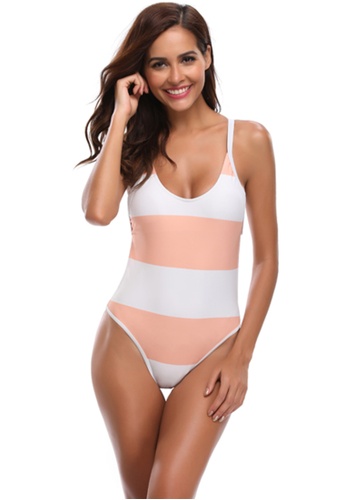 Its Me white and pink Sexy Big Backless One-Piece Swimsuit 5F4A9US6DCD2FBGS_1