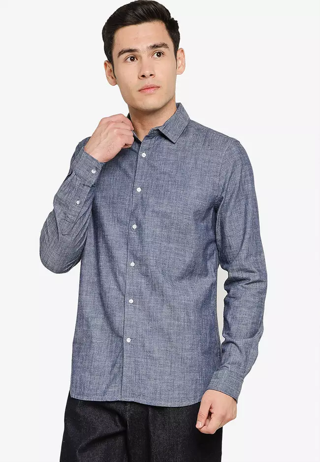 Buy French Connection Formal Workwear Chambray Shirt 2023 Online ...