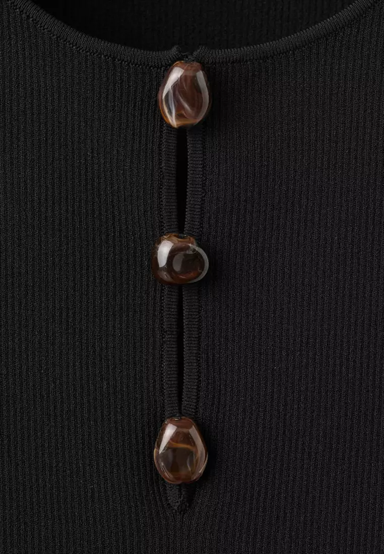 Ribbed Top With Beads