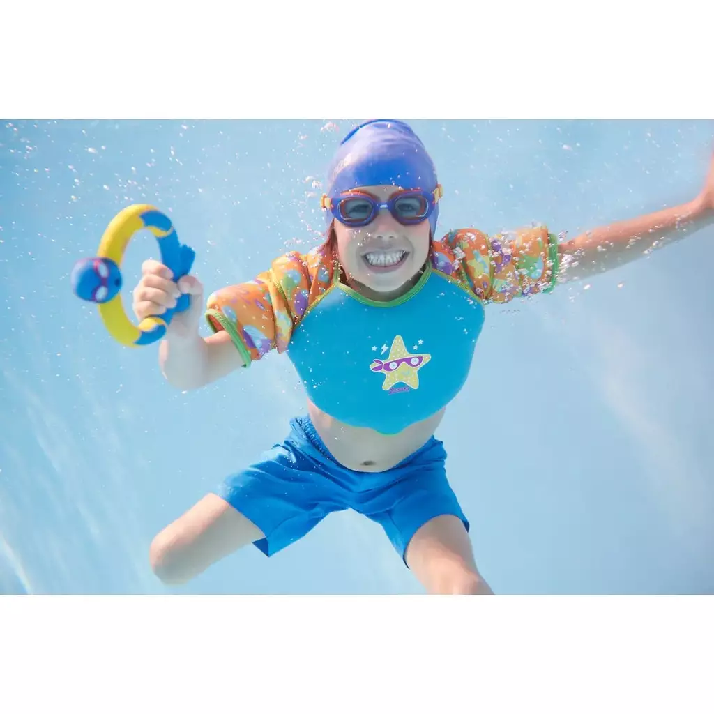 Zoggs Super Star Water Wings Vest – Baju Renang Pelampung Anak Laki-laki (Biru)