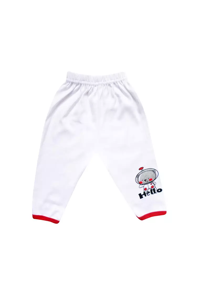 Skabe Pakaian Bayi Anak Laki Laki Baju Atasan Oblong Lengan Panjang Motif Hello Bear Setelan Celana Kaos All Size Baby Putih Usia 0 Sampai 6 Bulan 2700 Everyday Waka Kids Wakakids