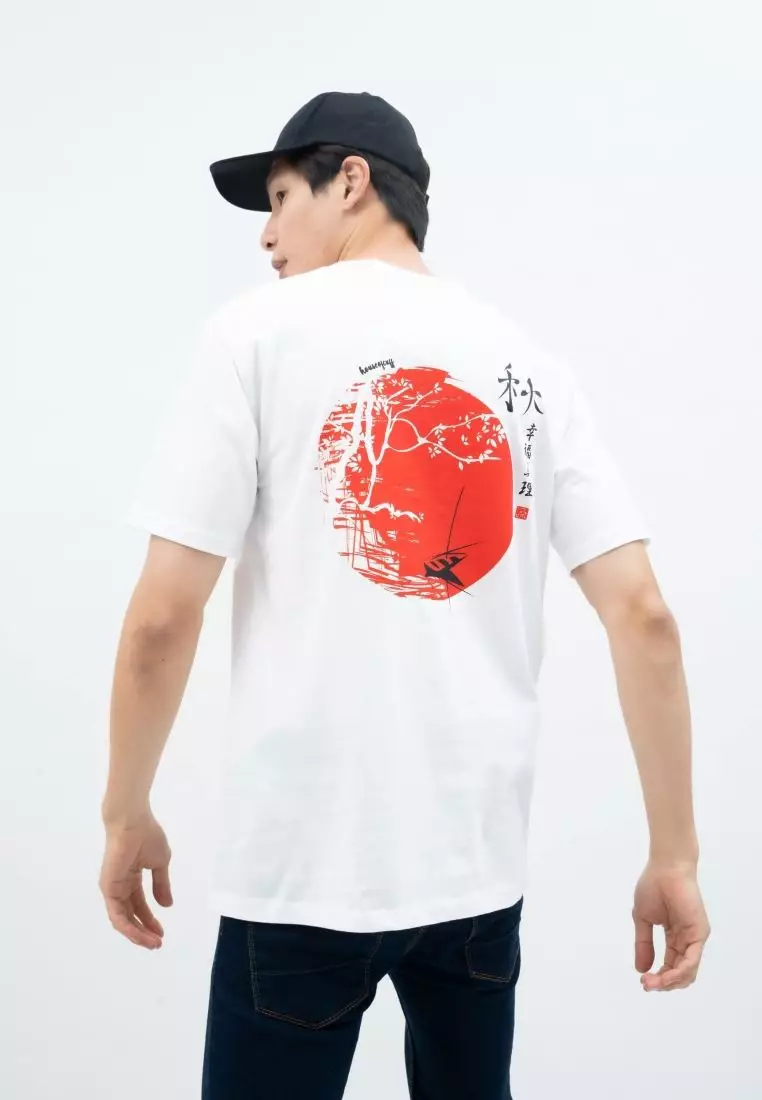 Houseofcuff T-shirt Kaos Putih Motif Danau Tersedia Size S-4XL