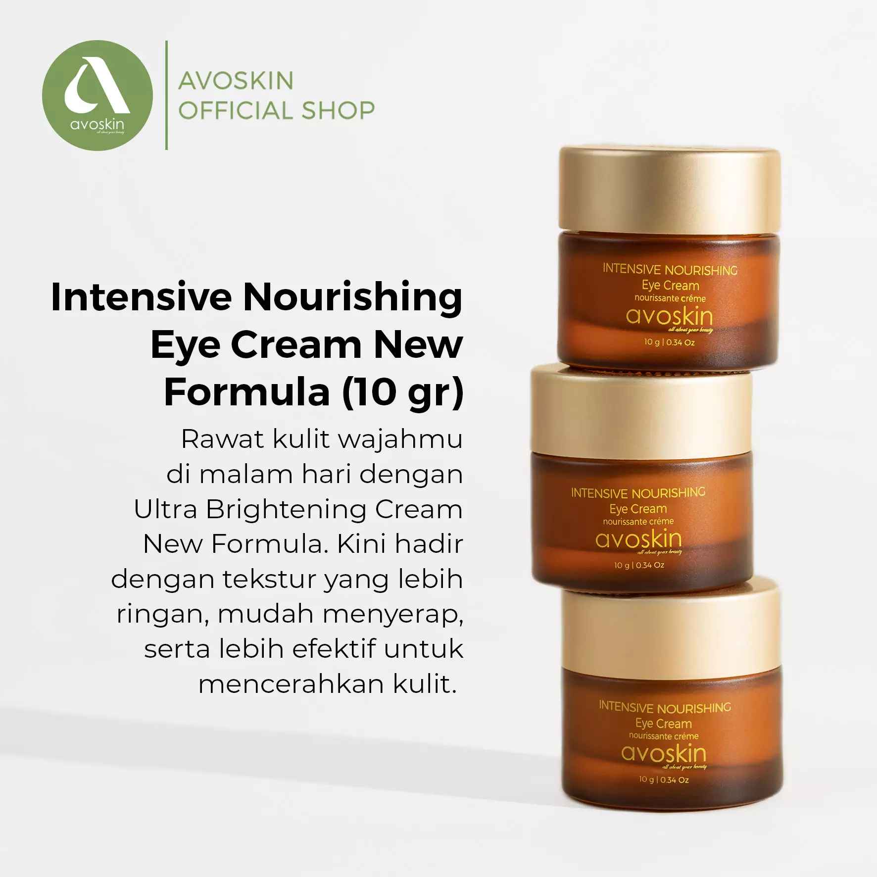 Jual Avoskin Eye Cream Avoskin Intensive Nourishing New Formula 10gr