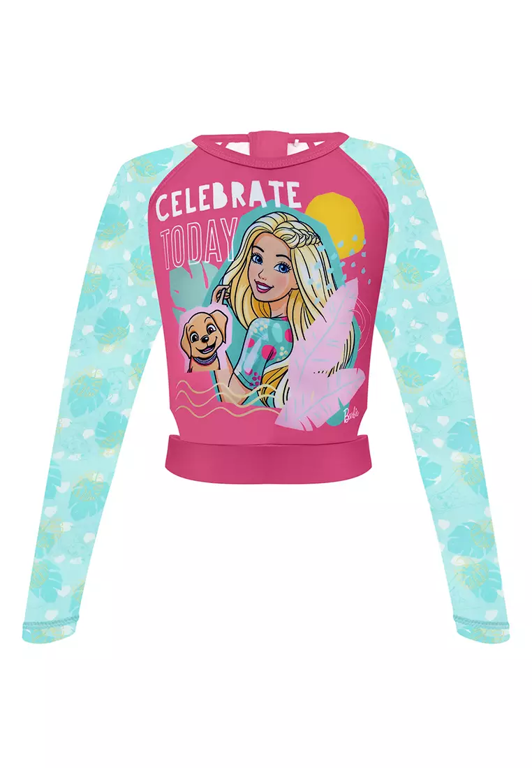 Cropped Rashguard Boyleg Bottom Set Girls Kids Swimwear