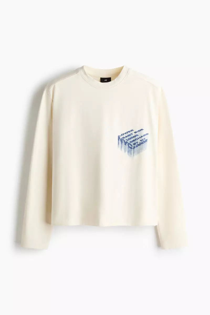 Oversized Fit Printed jersey top