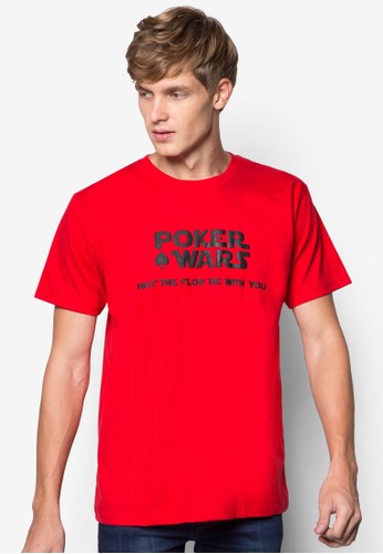 『Poker Wars』純棉TEesprit專櫃E, 服飾, 印圖T恤