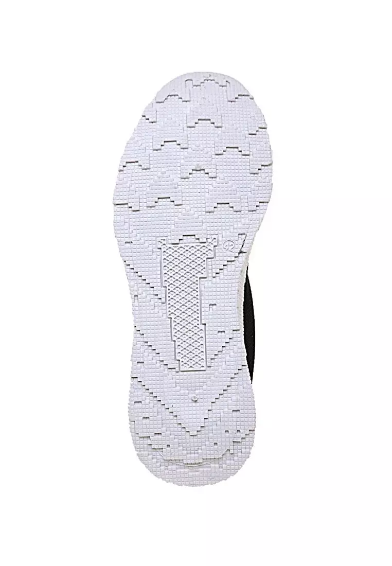 Chayton Sepatu Olahraga Pria Sneakers Warning Two Tone Casual Sport Shoes Material Fabric ORIGINAL - Black White