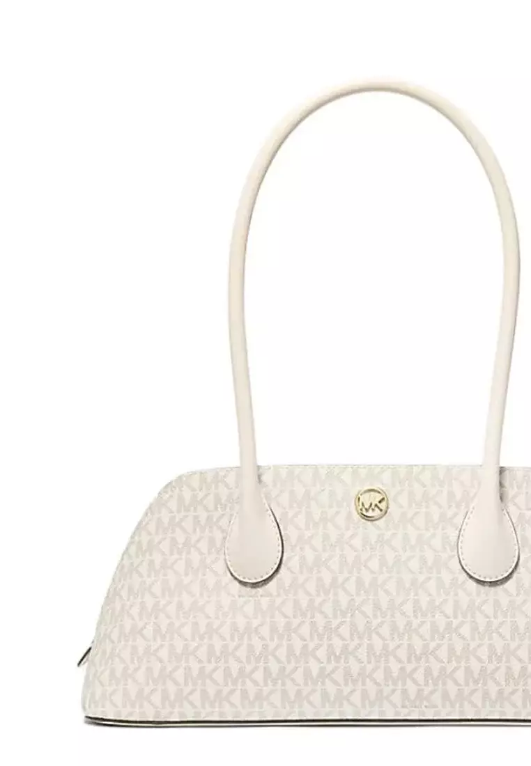 Buy MICHAEL KORS Women's Petra Medium Signature Logo Shoulder Bag in ...