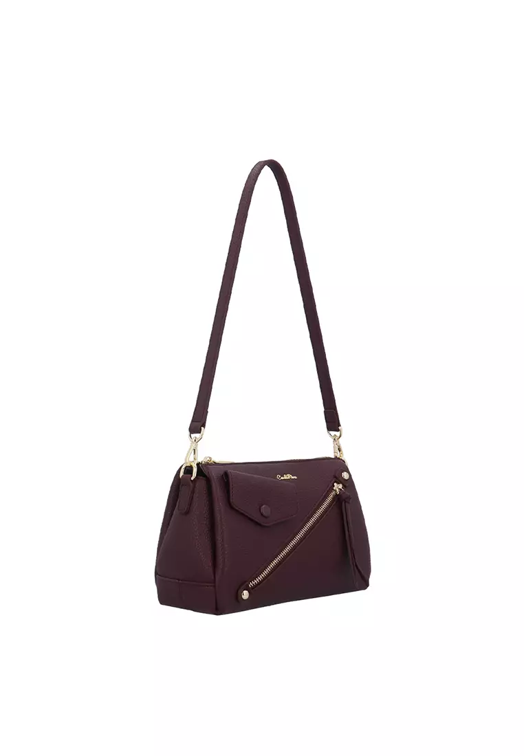 CR Harper 2-Way Shoulder Bag - Maroon