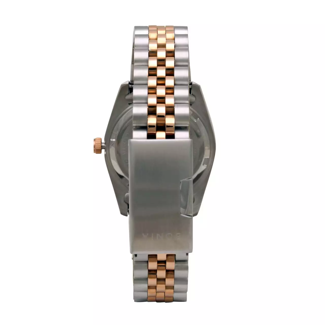 Bonia Jam Tangan Wanita - Silver Rosegold Purple - Stainless Steel - B10550-3609S