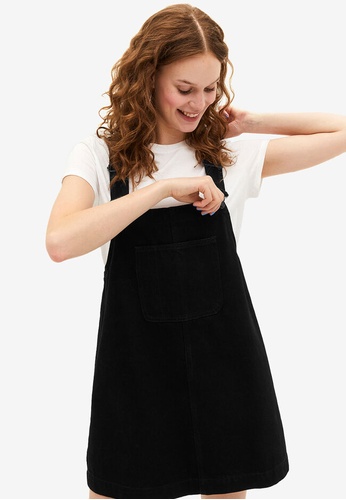 Monki Denim Dungaree Dress | ZALORA Malaysia
