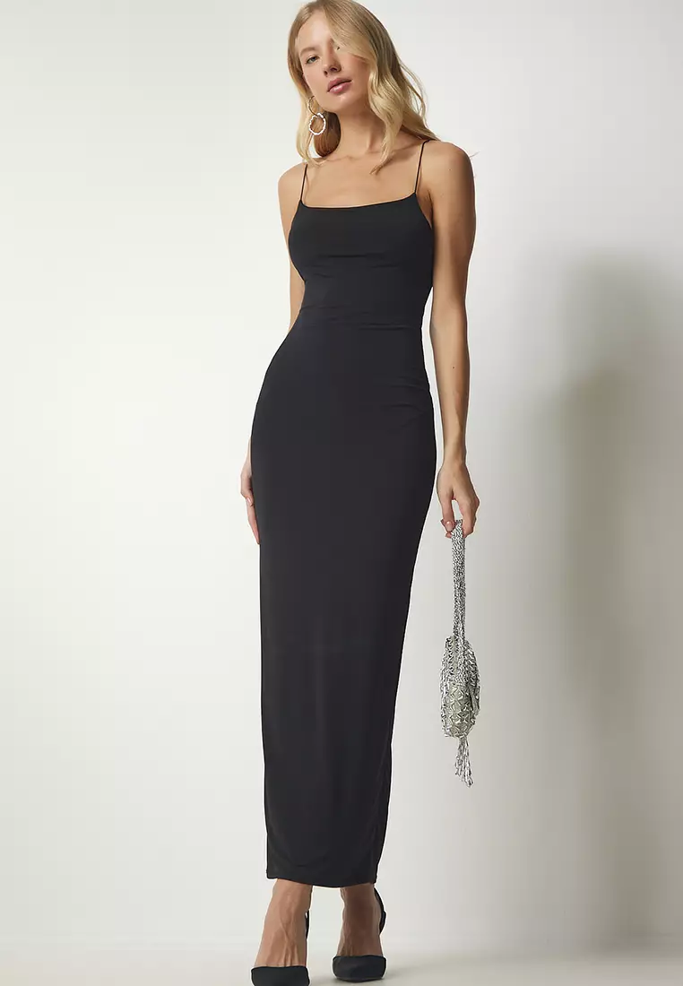 Long Sandy Dress with Rope Straps