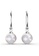 Krystal Couture gold KRYSTAL COUTURE Magnificent Pearl Hook Earrings Embellished with Swarovski crystals - White Gold/Clear 9E233AC0DA1B66GS_1