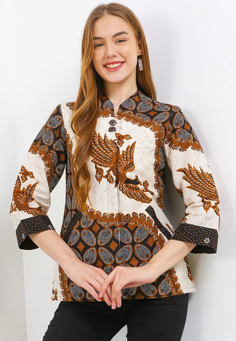 Jual Arjuna Weda Blouse Batik Kawung Manuk Original 2024 Zalora Indonesia 