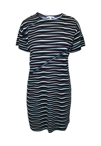 Carven red carven Stripes T-shirt Dress 6494BAAA467E6AGS_1