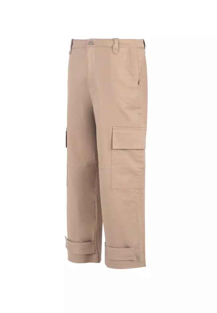 Greenlight Women's Cargo Loose Pants Cotton Stretch C020923