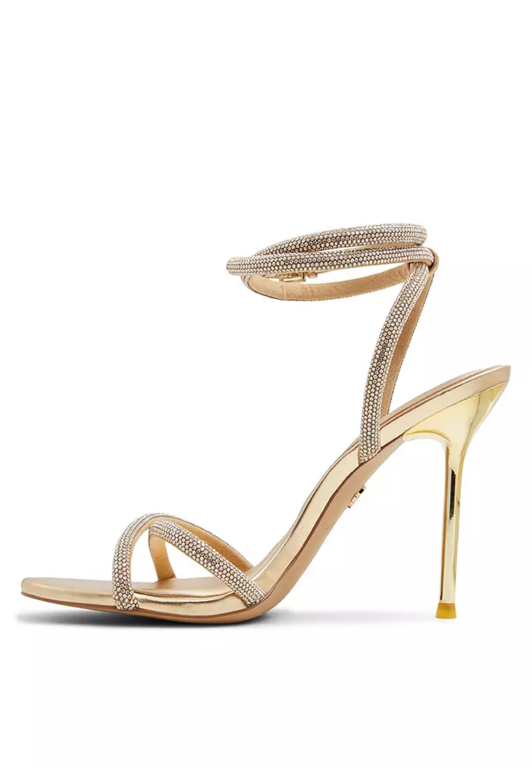 Manaelden Embellished Ankle Strap Heels