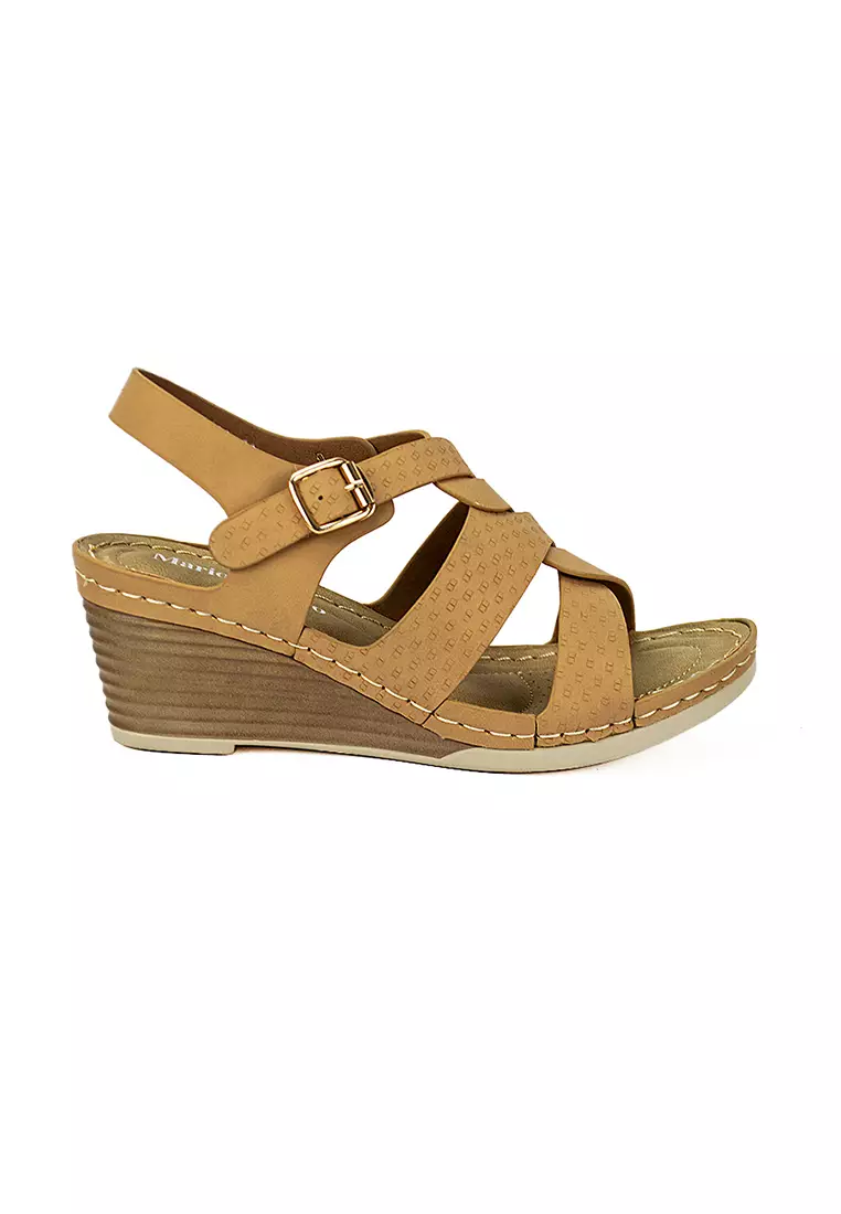 Discount on Mario D' boro Runway  shoes - SKU: Women's Wedge Sandals LW 22396 Beige