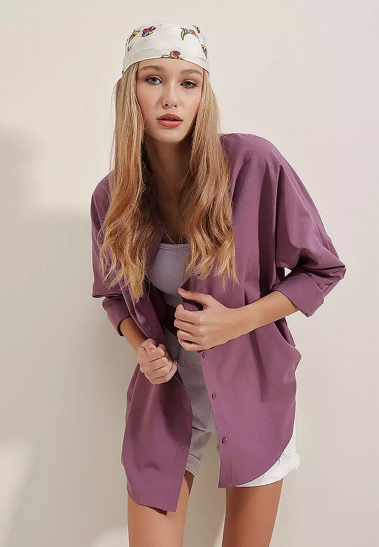 Oversized Long Basic Shirt