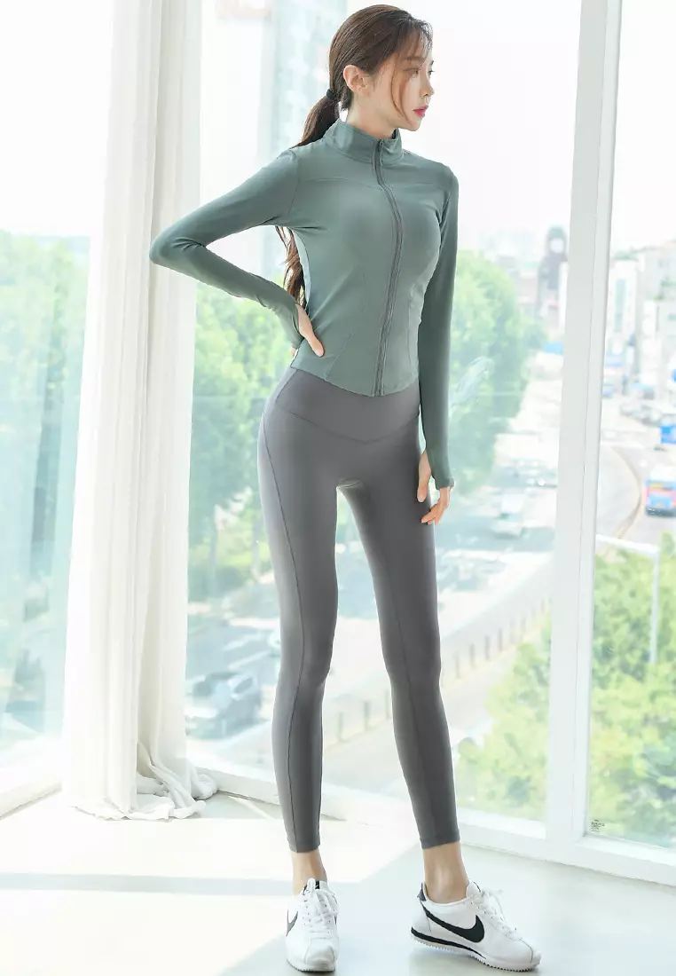 (2PCS) Quick Dry Running Fitness Yoga Dance Set (Tops+Bottoms)