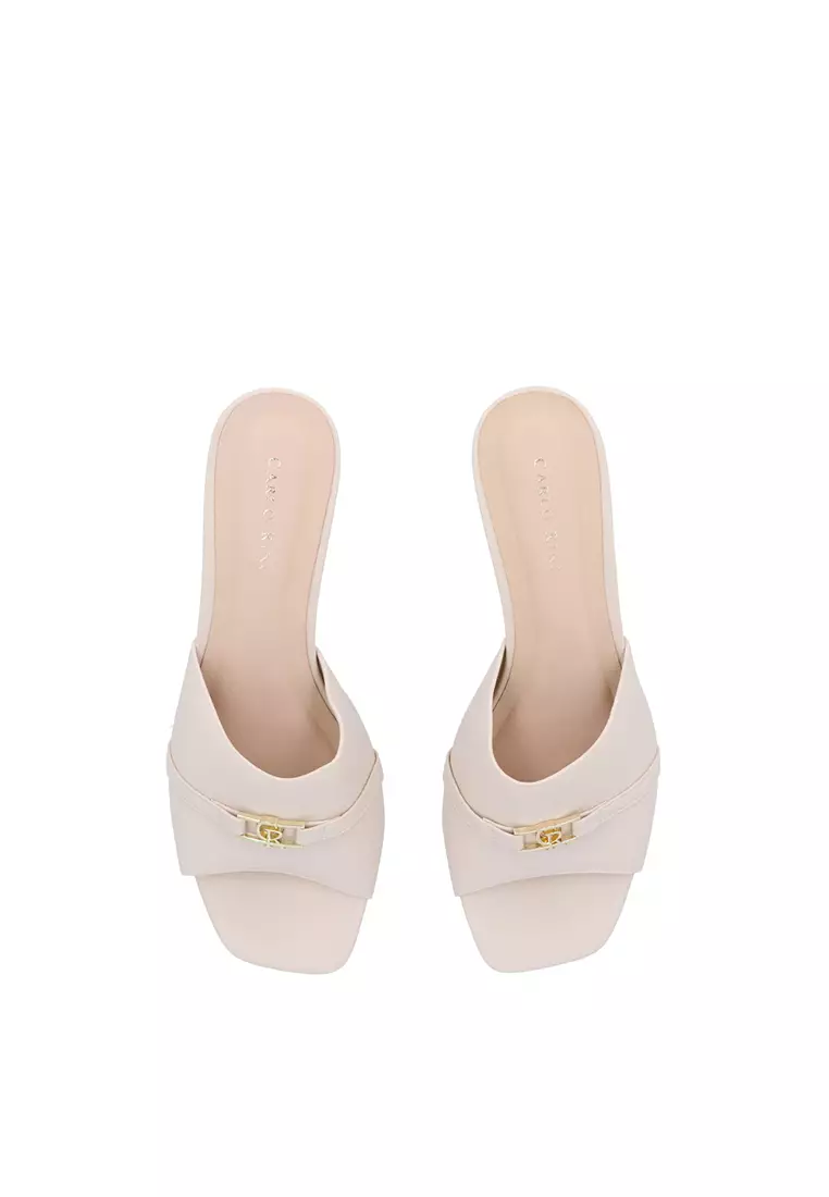 Beige CR Clara Charm Heeled Sandals