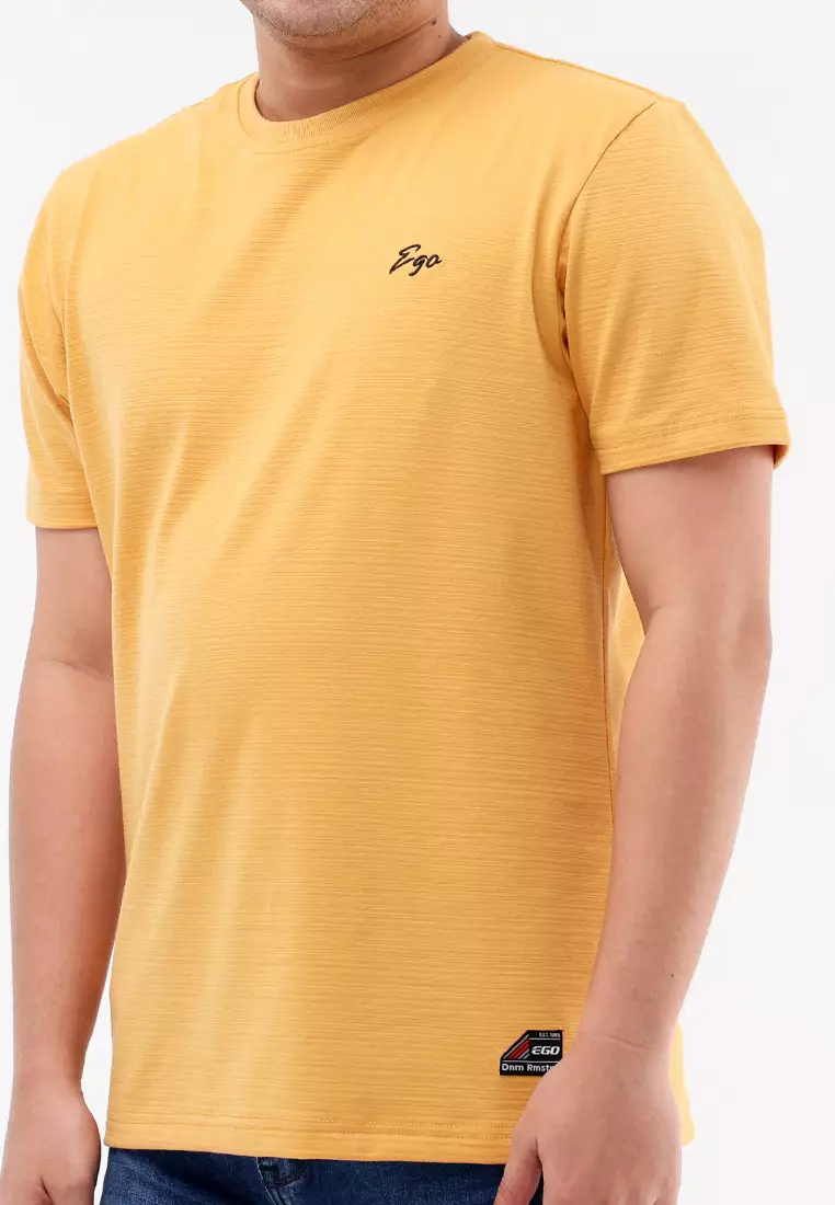 Round Neck Streaky Short Sleeves