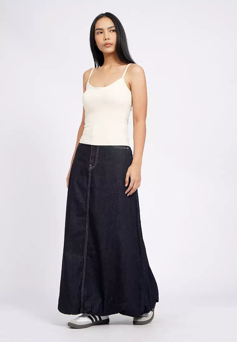 Fitted Spaghetti Strap Bra Top
