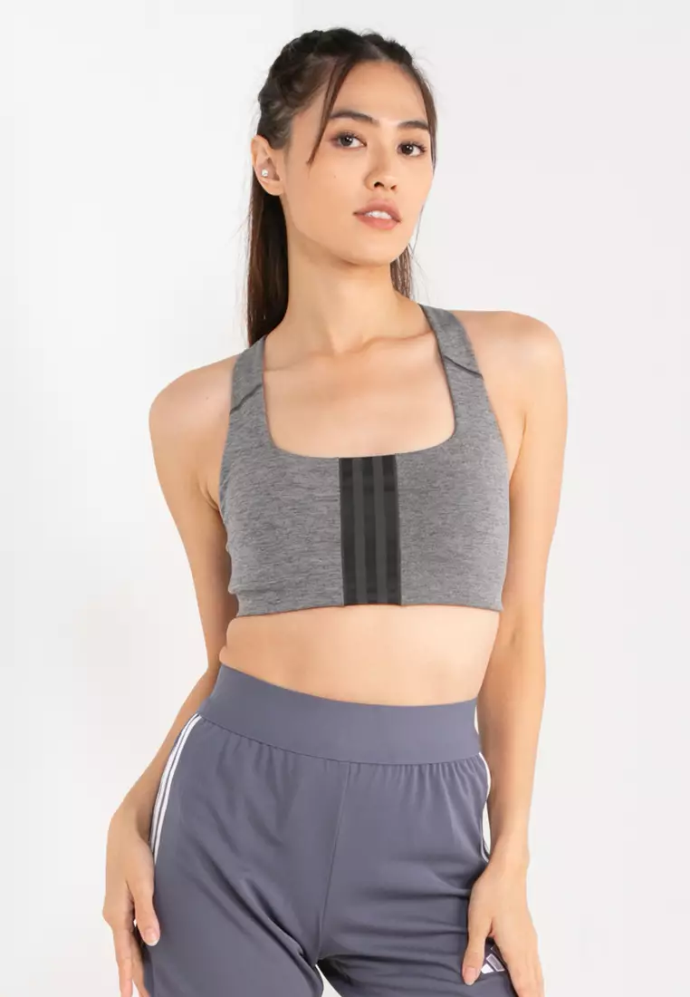 Shop Slim Fit Colourblock Medium Support Sports Bra with Round Neck and  Racerback Online