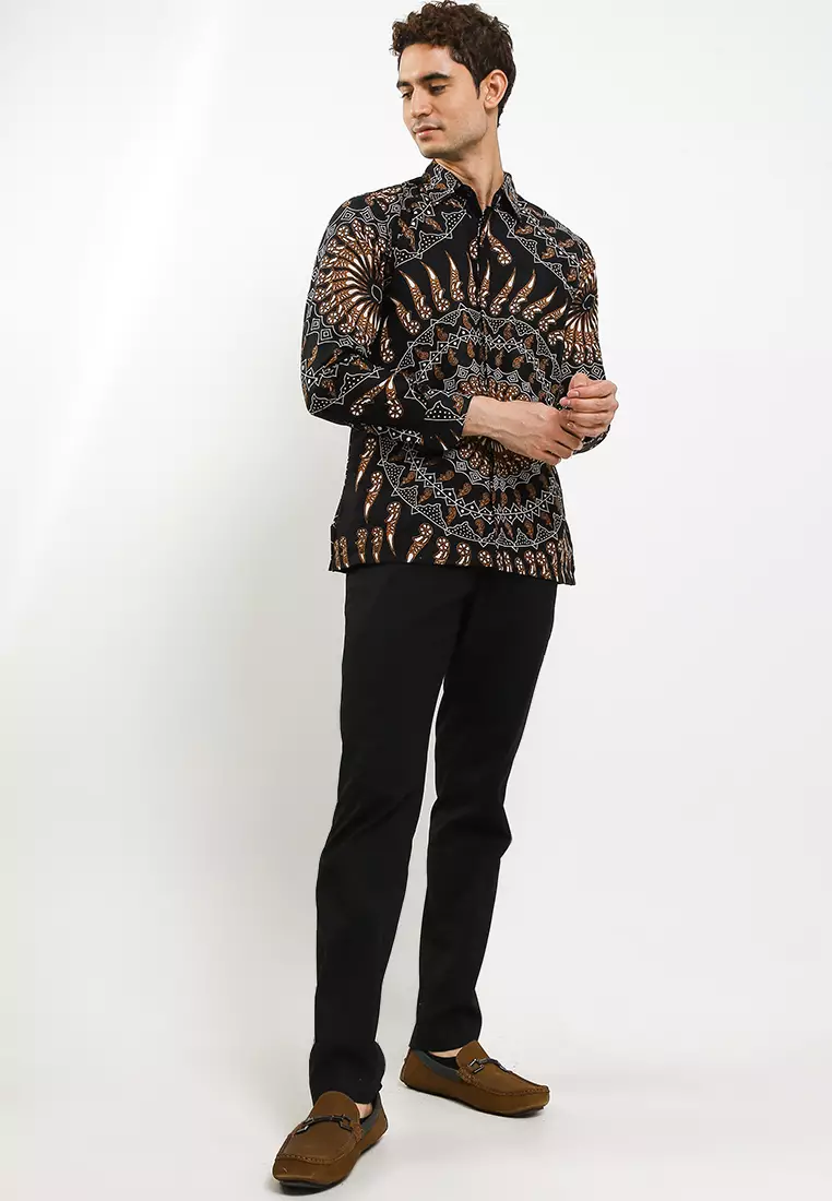 Krispatih Kemeja Batik Premium Pria Casual Modern Lengan Panjang