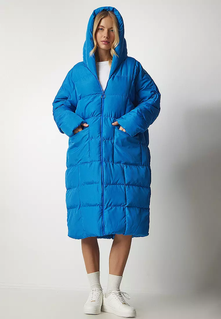 Oversized Puffer Coat With Hoodie
