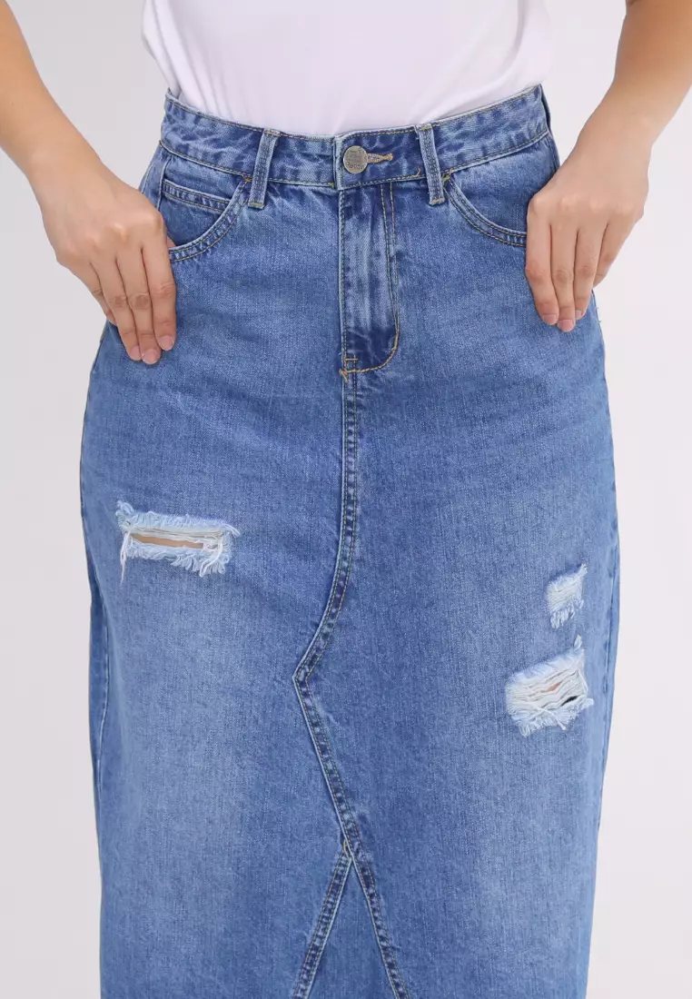 Denim Maxi Skirt Ladies