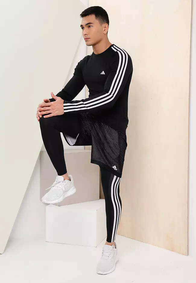 Adidas men's training essentials tech long sleeve tee cheap
