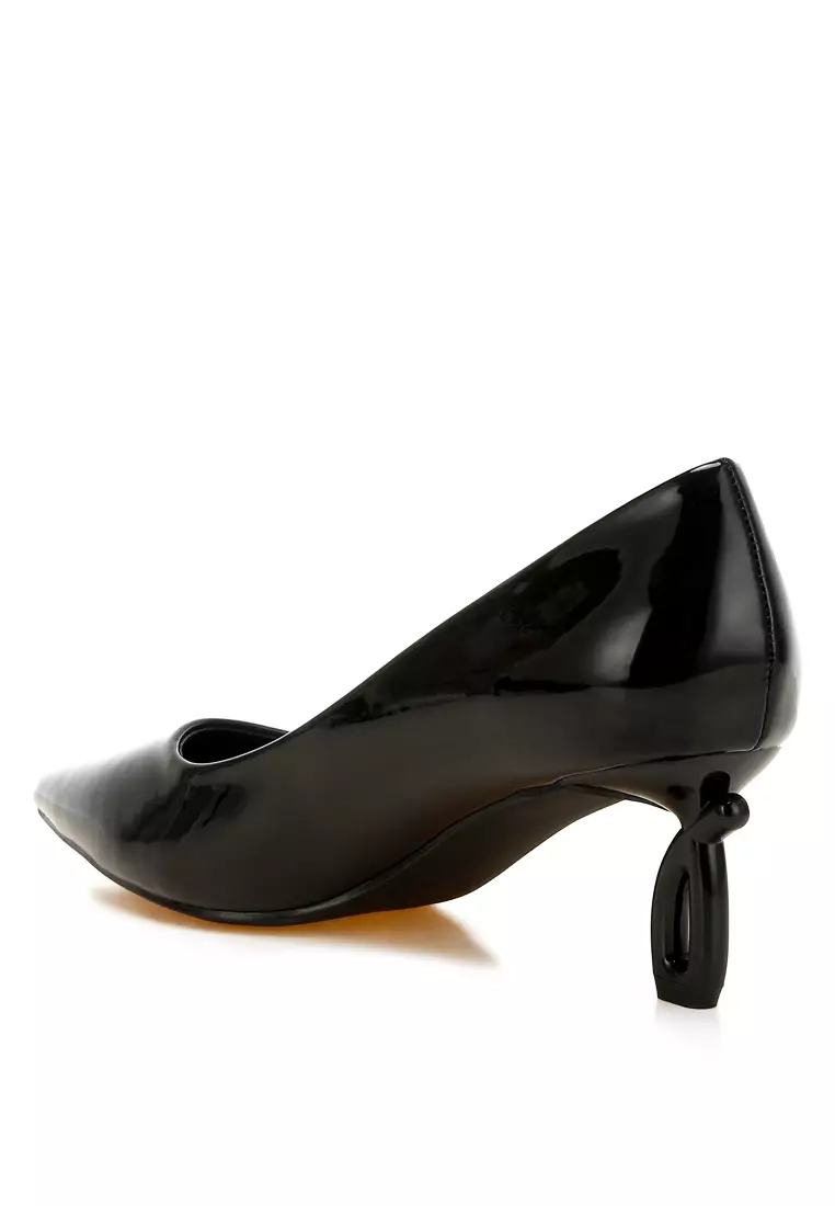 Pointed Toe Fantasy Heel Pumps in Black