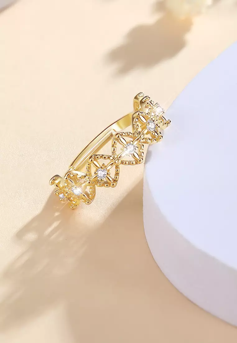 Cincin Wanita Korea Vintage Titanium Original Anti Luntur Free Size Perhiasan Cewek