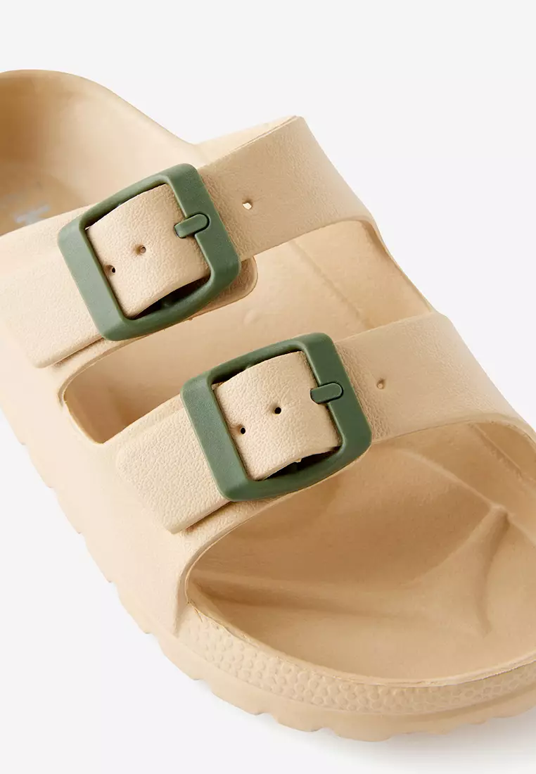 Twin Strap Slide Sandals