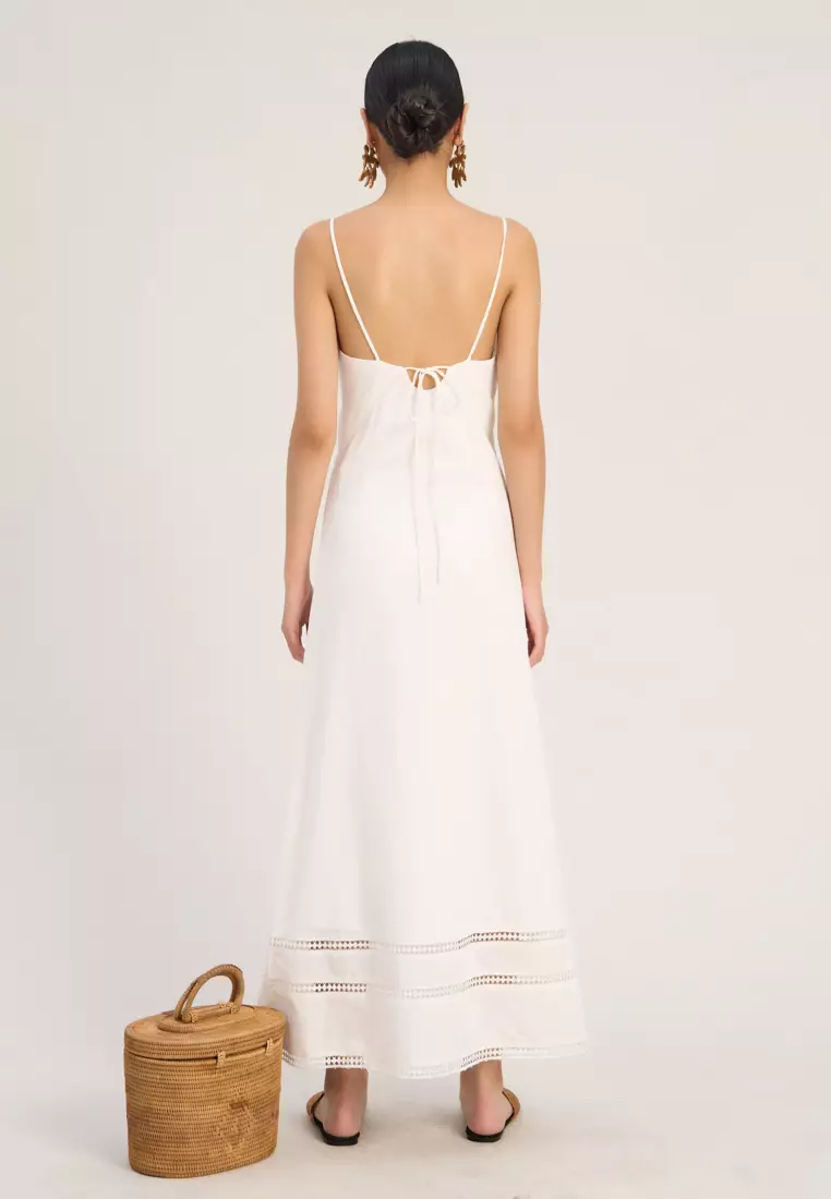 White Linen Maxi Dress