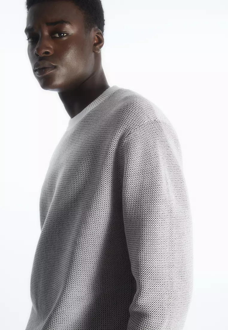 Buy COS DoubleFaced CottonMesh Jumper 2024 Online ZALORA Philippines